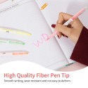 6 Colors Highlighter Pens Dual Tips Broad Chisel and Fine Tip Highlighter Markers Pen for Adults Students Children School Office Home Supplies