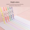 6 Colors Highlighter Pens Dual Tips Broad Chisel and Fine Tip Highlighter Markers Pen for Adults Students Children School Office Home Supplies