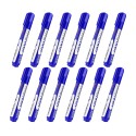 12pcs Blue Large Permanent Marker Oil-Based Quick Dry Marker Pen Round Point Waterproof Non-toxic for Business Office School Home Supplies