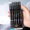 12pcs Constellation Erasable Gel Pens 0.5mm Black Ink Pen Smooth Writing for Student Note Taking Office School Stationary Supplies