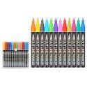 12 Colors Metallic Markers Outline Paint Pens 2-3mm Line DIY Scrapbooking for Black   Paper Photo Album CD Surface Stone Glass School Office Supplies