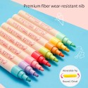 Liquid Chalk Pen Marker 8 Bright Colors 6mm Reversible Tip Round and Chisel Erasable Water-based Chalkboards Marker Pens Non Toxic Quick Drying for Blackboard Glass Windows Mirrors Office Home Restaurants Supplies