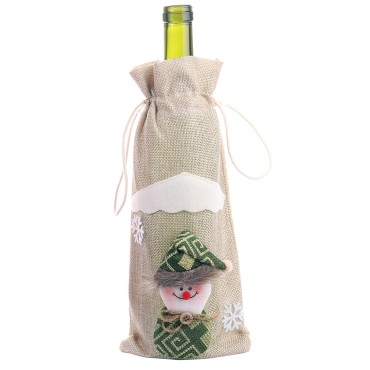 Christmas Wine Bottle Bag Santa Claus Snowman Wine Bottle Cover Christmas Gift Decorations Supplies