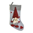 Christmas Stocking 17'' Xmas Character 3D Plush with Faux Fur Cuff Christmas Decorations and Party Accessory