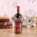 Christmas Sweater Wine Bottle Cover, Newest Collar & Button Coat Design Wine Bottle Sweater Wine Bottle Dress Sets Xmas Party Decorations (style 1)