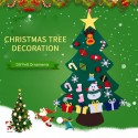 43 Inch DIY Felt Christmas Tree Ornaments Detachable Christmas Decoration for Home Wall Party Kids Gift Festivals Xmas Indoor Decor