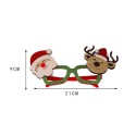 Christmas Glitter Party Glasses Christmas Decoration Costume Eyeglasses Party Glasses Frame for Holiday Favors(Santa and Reindeer)