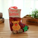 Christmas Stocking,4 Pack Classic Christmas Stocking Santa,Snowman,Reindeer,Bear,Xmas Character 3D Plush with Faux Fur Cuff Christmas Decorations and Party Accessory