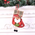 Christmas Stocking,4 Pack Classic Christmas Stocking Santa,Snowman,Reindeer,Bear,Xmas Character 3D Plush with Faux Fur Cuff Christmas Decorations and Party Accessory