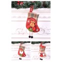 Christmas Stocking,4 Pack Classic Christmas Stocking Santa,Snowman,Reindeer,Bear,Xmas Character 3D Plush with Faux Fur Cuff Christmas Decorations and Party Accessory