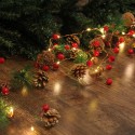 7.21ft 20LEDs Fairy String Lights Christmas Decorative Hanging Lights Warm White Bulbs Copper Wire Lights Garden Patio Landscape Backyard Lighting for Wedding Party Outdoor