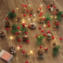 7.21ft 20LEDs Fairy String Lights Christmas Decorative Hanging Lights Warm White Bulbs Copper Wire Lights Garden Patio Landscape Backyard Lighting for Wedding Party Outdoor