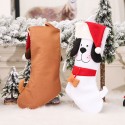 Christmas Decoration Supplies Creative Cute Cartoon Puppy Christmas Stockings Khaki Dog Christmas Puppy Socks