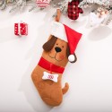 Christmas Decoration Supplies Creative Cute Cartoon Puppy Christmas Stockings Khaki Dog Christmas Puppy Socks