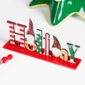 Christmas Table Decorations Wooden Xmas Table Centerpiece Sign Desk Decoration Ornaments Display for Christmas Party Supplies Dinner Room Holiday Decor Gifts