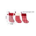 3Pcs Knitted Woolen Christmas Socks Christmas Tree Decorations Children's Holiday Gift Bags Candy Socks Christmas Decoration