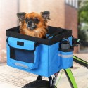 Foldable Bicycle Front Basket Removable Bike Pet Basket Pet Dog Cat Rabbit Carrier Camping Tote Bag