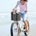 Folding Bike Basket Small Pet Cat Dog Carrier Bag Detachable Bicycle Handlebar Front Basket Cycling Front Bag Handbag