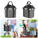 Folding Bike Basket Small Pet Cat Dog Carrier Bag Detachable Bicycle Handlebar Front Basket Cycling Front Bag Handbag