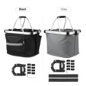 Collapsible Bike Basket Detachable Bicycle Handlebar Front Basket Bag Pet Carrier Bag for Shopping Commuting