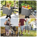 Collapsible Bike Basket Detachable Bicycle Handlebar Front Basket Bag Pet Carrier Bag for Shopping Commuting