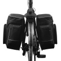 Cycling 2 in 1 30L Bicycle Black Rear Double Side Rack Bag Tail Seat Pannier Outdoor Cycling Saddle Storage