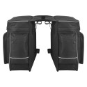 Cycling 2 in 1 30L Bicycle Black Rear Double Side Rack Bag Tail Seat Pannier Outdoor Cycling Saddle Storage