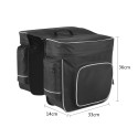 Cycling 2 in 1 30L Bicycle Black Rear Double Side Rack Bag Tail Seat Pannier Outdoor Cycling Saddle Storage