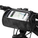 Waterproof Bike Handlebar Bag Bicycle Front Bag Touchscreen Phone Holder Bag Pack Shoulder Bag MTB Cycling Storage Bag Pannier