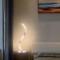 Modern Table Lamp Spiral Design LED Nightstand Lamps Decorative Night Lights Metal Bedside Lamp Desk Light for Bedroom Living Room Office