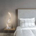 Modern Table Lamp Spiral Design LED Nightstand Lamps Decorative Night Lights Metal Bedside Lamp Desk Light for Bedroom Living Room Office