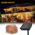 Solar String Lights 72ft 100 LED Rope Light 8 Modes Warm White Lights for Party Garden Home Festival Decoratio