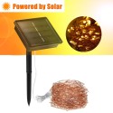 Solar String Lights 72ft 100 LED Rope Light 8 Modes Warm White Lights for Party Garden Home Festival Decoratio