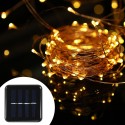 Solar String Lights 72ft 100 LED Rope Light 8 Modes Warm White Lights for Party Garden Home Festival Decoratio