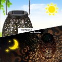 Solar Power Energy LED Lantern Light Outdoor Hanging Lamp IP44 Water Resistance for Patio Garden Courtyard Pathway