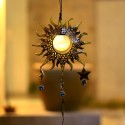 Solar-powered Hanging Light with Wind-bell White Light Outdoor LED Solar Light for Garden Yard Festival Party Decor