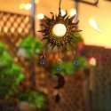 Solar-powered Hanging Light with Wind-bell White Light Outdoor LED Solar Light for Garden Yard Festival Party Decor