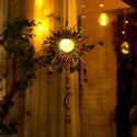 Solar-powered Hanging Light with Wind-bell White Light Outdoor LED Solar Light for Garden Yard Festival Party Decor