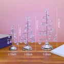 Christmas Tree Lights Metal Spiral Xmas Tree Lamp Desktop Tree Light with Crystal Pendant Decorative Table Lamp Mini Christmas Tree Decoration