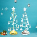 Christmas Tree Lights Metal Spiral Xmas Tree Lamp Desktop Tree Light with Crystal Pendant Decorative Table Lamp Mini Christmas Tree Decoration