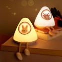 Cute Deer Night Light Warm White & White Bedside Kids Night Light with Touch Sensor 2 Light Brightness Soft Silicone Animal Night Lamp Phone Holder Night Companion for Children Toddler