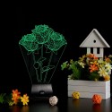 LIXADA 3D LED Lamp Light USB Rose Colorful Night Light for Wedding Deco Innovative Christmas Gift Present