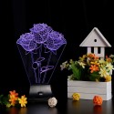 LIXADA 3D LED Lamp Light USB Rose Colorful Night Light for Wedding Deco Innovative Christmas Gift Present