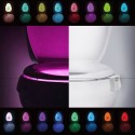 Motion Sensor LED Toilet Night Light 16 Colors Dusk to Dawn Auto On / Off Bathroom Lamp