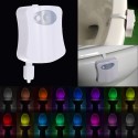 Motion Sensor LED Toilet Night Light 16 Colors Dusk to Dawn Auto On / Off Bathroom Lamp