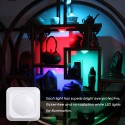 4.5V 1W  RGB Color Changing LED Puck Lights 3 Pack Battery Powered Operated with Remote Control Controller Timer Time Setting Timinng Function 12 Colors Changing Wireless Under Cabinet Lighting for Wall Stairs Front Door Bedroom Cupboard Wardrobe Portable