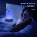 Portable USB Night Light with Remote 13 Colors & 3 Lighting Modes Timer Function Dimmable Touching Control Bedside Table Desk Lamp for Bedroom Living Room