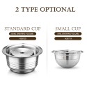 Stainless Steel Coffee Capsules Vertuoline Pod Filters Cup 230ml Brewing Volume Reusable Refillable Coffee Capsule Coffer Set for Nespresso Vertuoline GCA1 Delonghi ENV135 2019 New Arrival