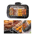 Smokeless Indoor/Outdoor Electric Grill Portable Tabletop Grill Kitchen BBQ Grills Adjustable Temperature Control,Removable Water Filled Drip Tray,2000W,Black（EU Plug）