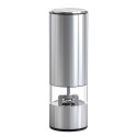 Electric Pepper/Salt Grinder, Stainless Steel Seasoning Grinder Adjustable Burr Mill，5 Levels Coarseness, for Pepper, Cloves, Kosher salt and Cumin